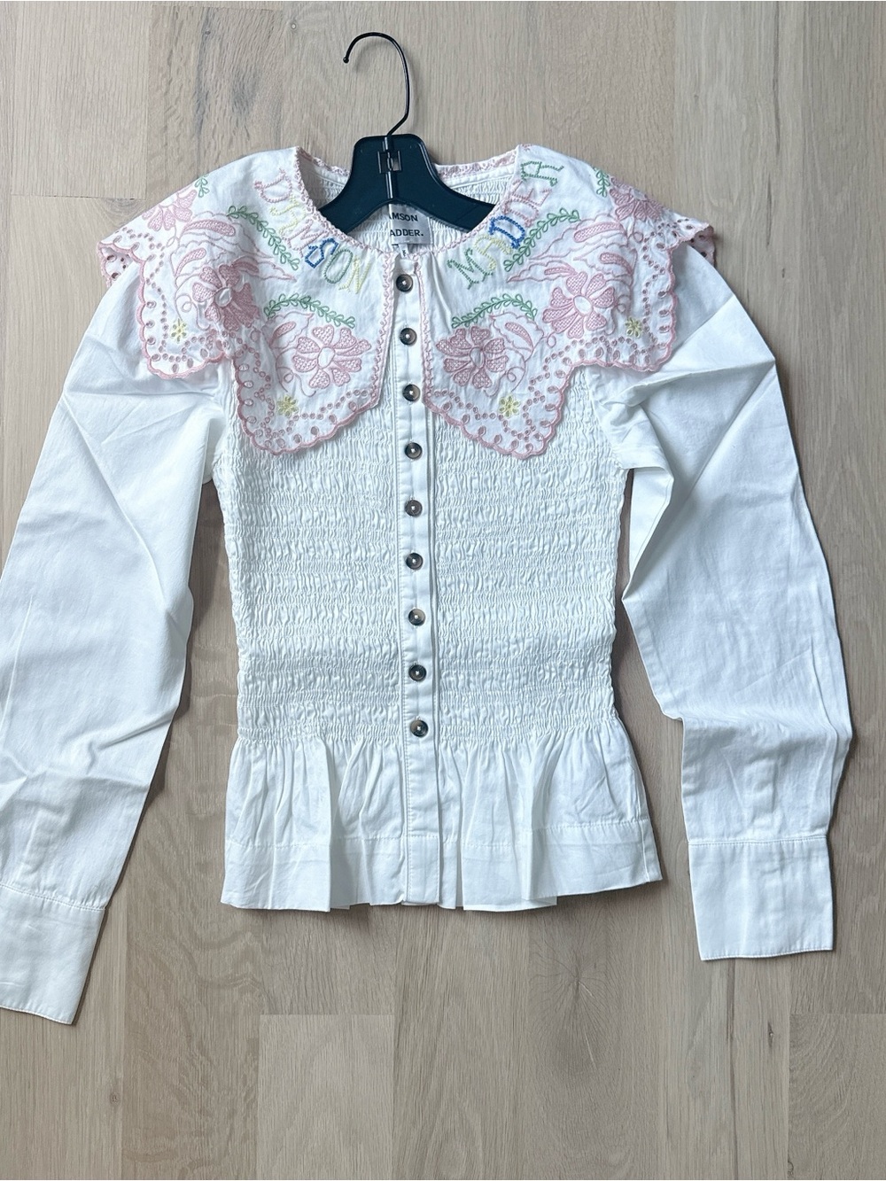 NWT DAMSON MADDER FERN EMBROIDERED BLOUSE - Picture 2 of 10